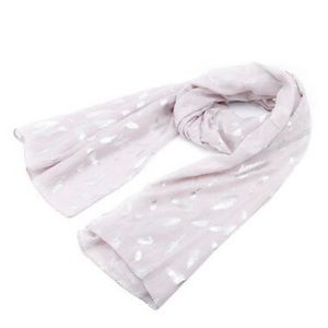 New beautiful metallic feather scarf